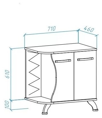 Тумба под раковину Bellezza Рио 70 4633611242215